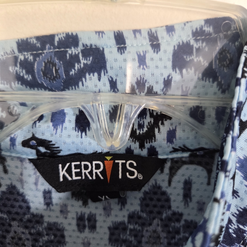 Kerrits Girls Always Cool Ice Fil Shirt Blue Horse Equestrian Riding Size XL - Picture 5 of 8